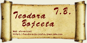 Teodora Bojčeta vizit kartica